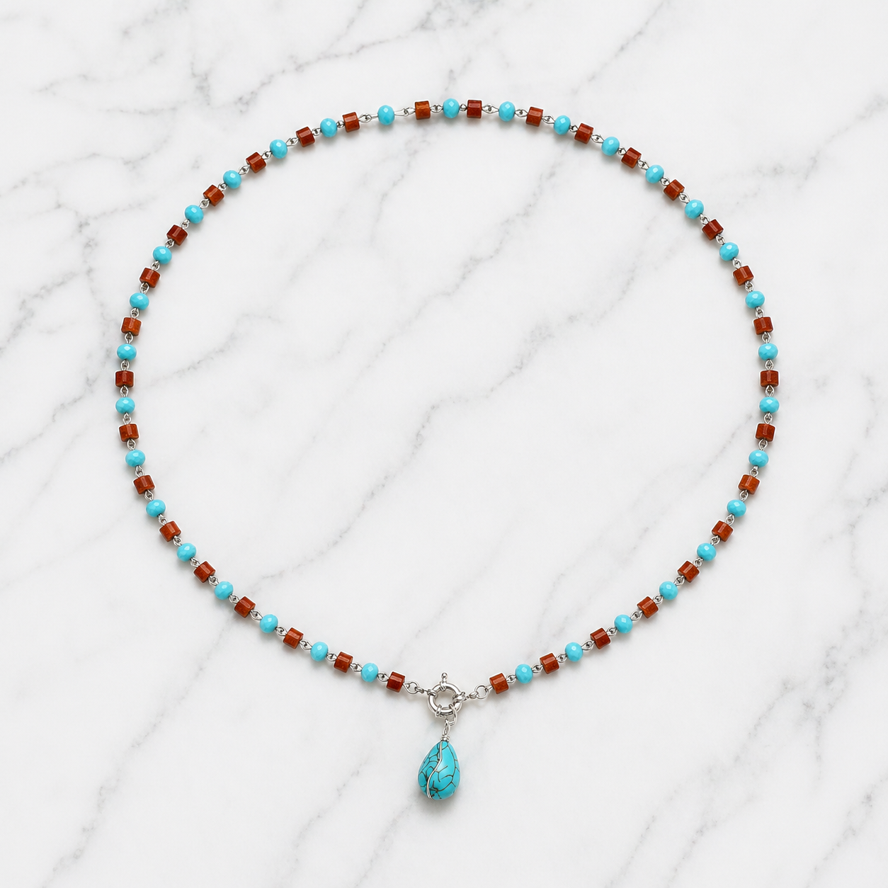 COLLAR GOTA TURQUESA