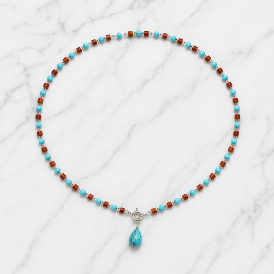COLLAR GOTA TURQUESA